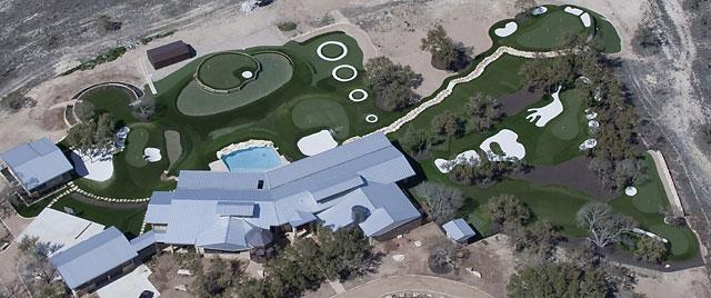 Aerial view of Dave Pelz backyard aerial image of dave pelz backyard