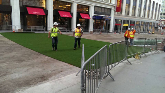 union square synlawn installation