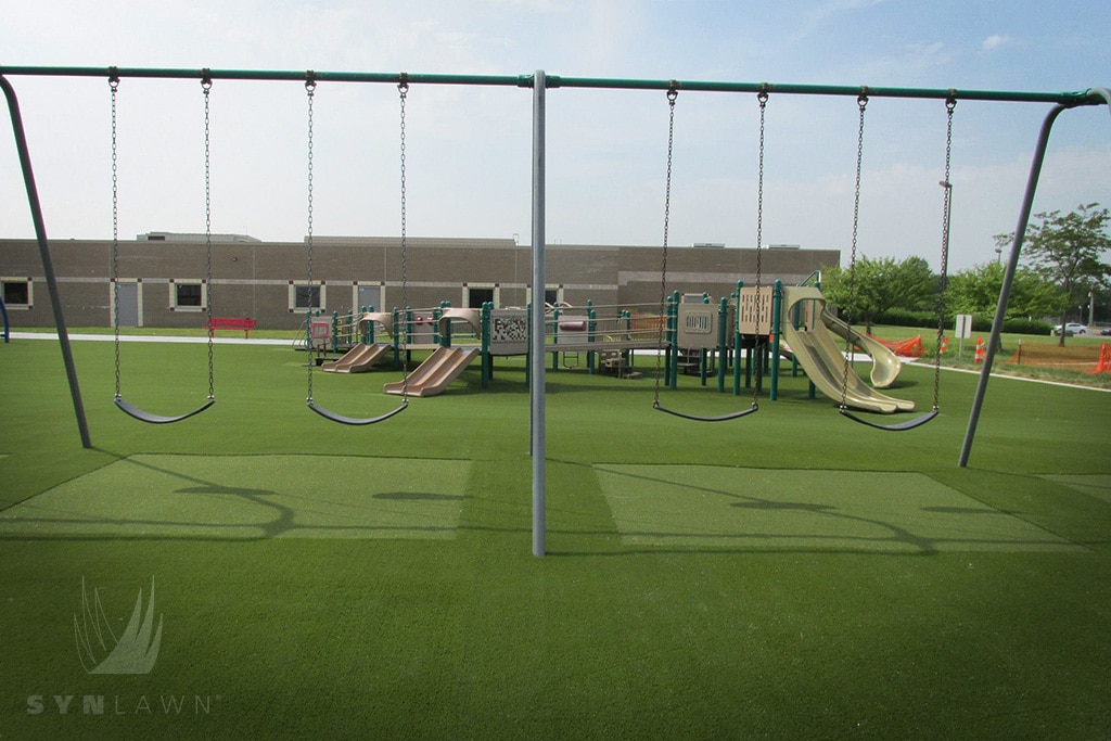 image of kansas city playground with synlawn
