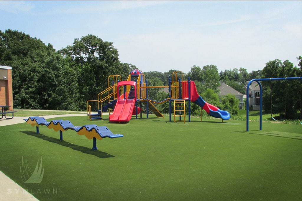 image of artificial grass at william yates elementary playground