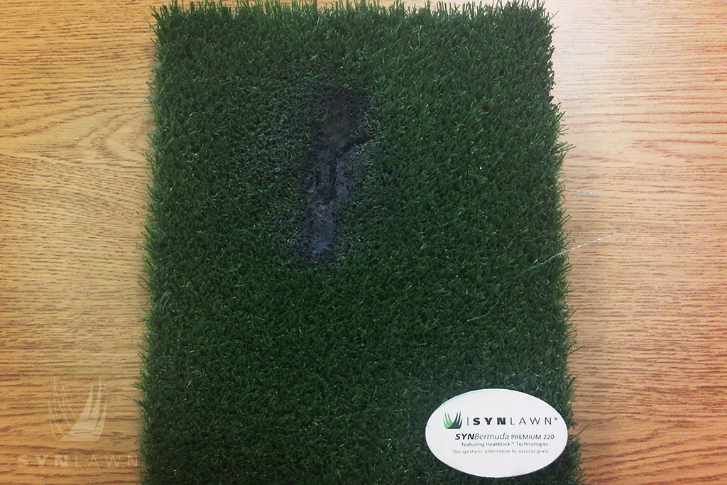 image of artificial grass fire testing