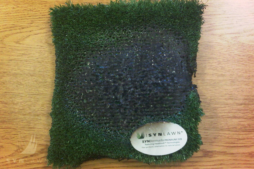 image of synthetic turf fire test