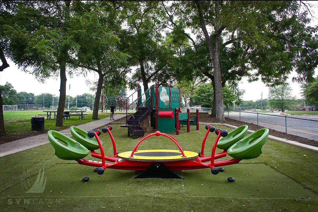 image of greenwood missouri playground with seesaw