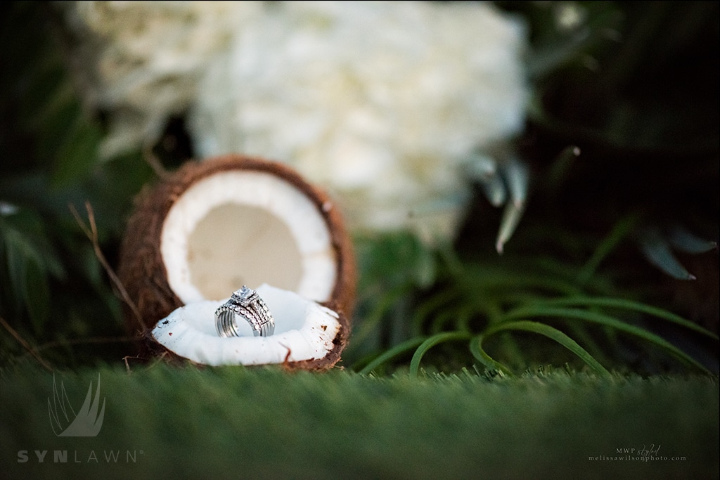 image of wedding ideas for wedding ring on artificial grass