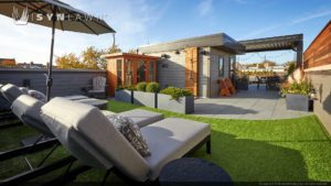 SYNLawn Chicago artificial grass for roof top rooftop lounge area