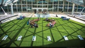 SYNLawn Denver Colorado roof deck grass international airport turf
