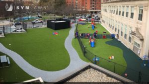 SYNLawn New England artificial grass rooftop playground