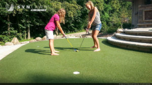 SYNLawn artificial grass golf backyard putting green fun with kids