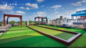 SYNLawn artificial grass play bocce ball design