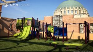 SYNLawn artificial grass play roofop playground