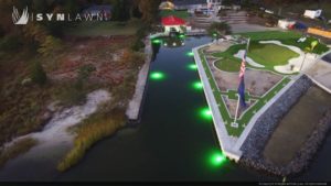 SYNLawn artificial grass residential ultimate backyard golf design