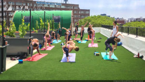 SYNLawn artificial grass roof excersize activity area