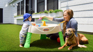 SYNLawn artificial grass for child and pet safe turf applications