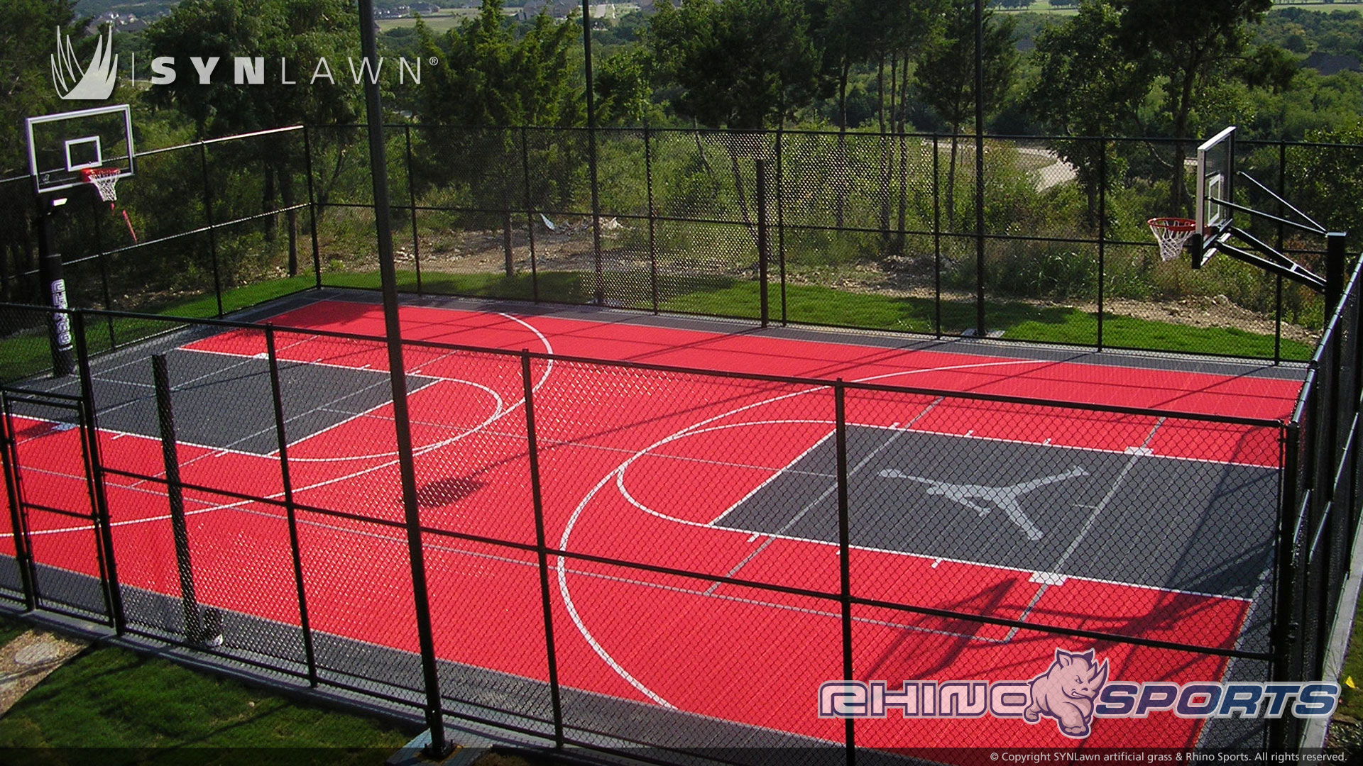 image of custom full-court basketball court