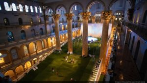 image of synlawn artificial grass at the national building museum washington dc