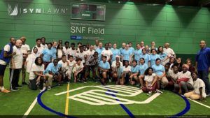 image of SYNLawn artificial grass on roof top playground brooklyn new york boys and girls club
