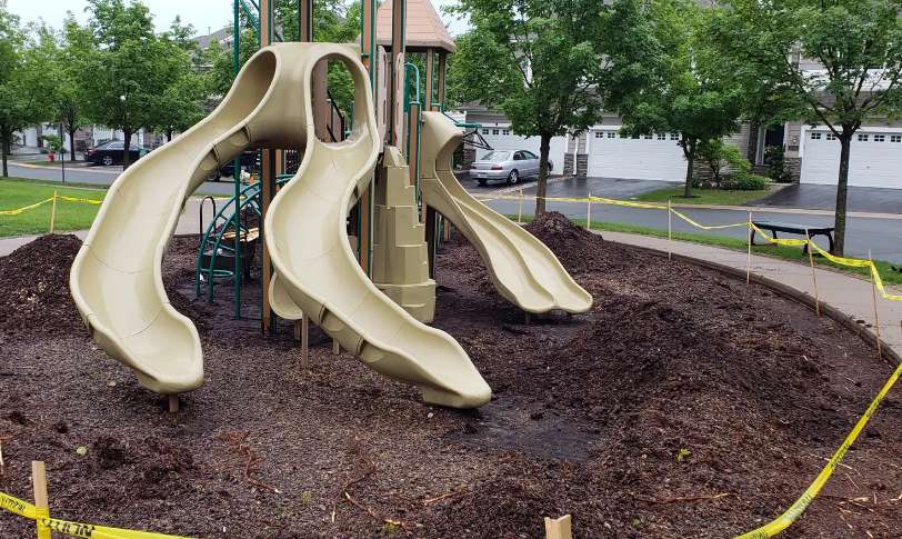 Playground_Before_v1 Playground atop a dirt mound