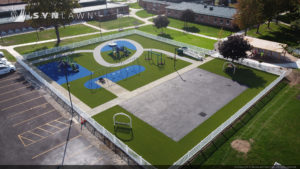 image of SYNLawn artificial grass at Blanchard Valley Center Playground Northeast Ohio