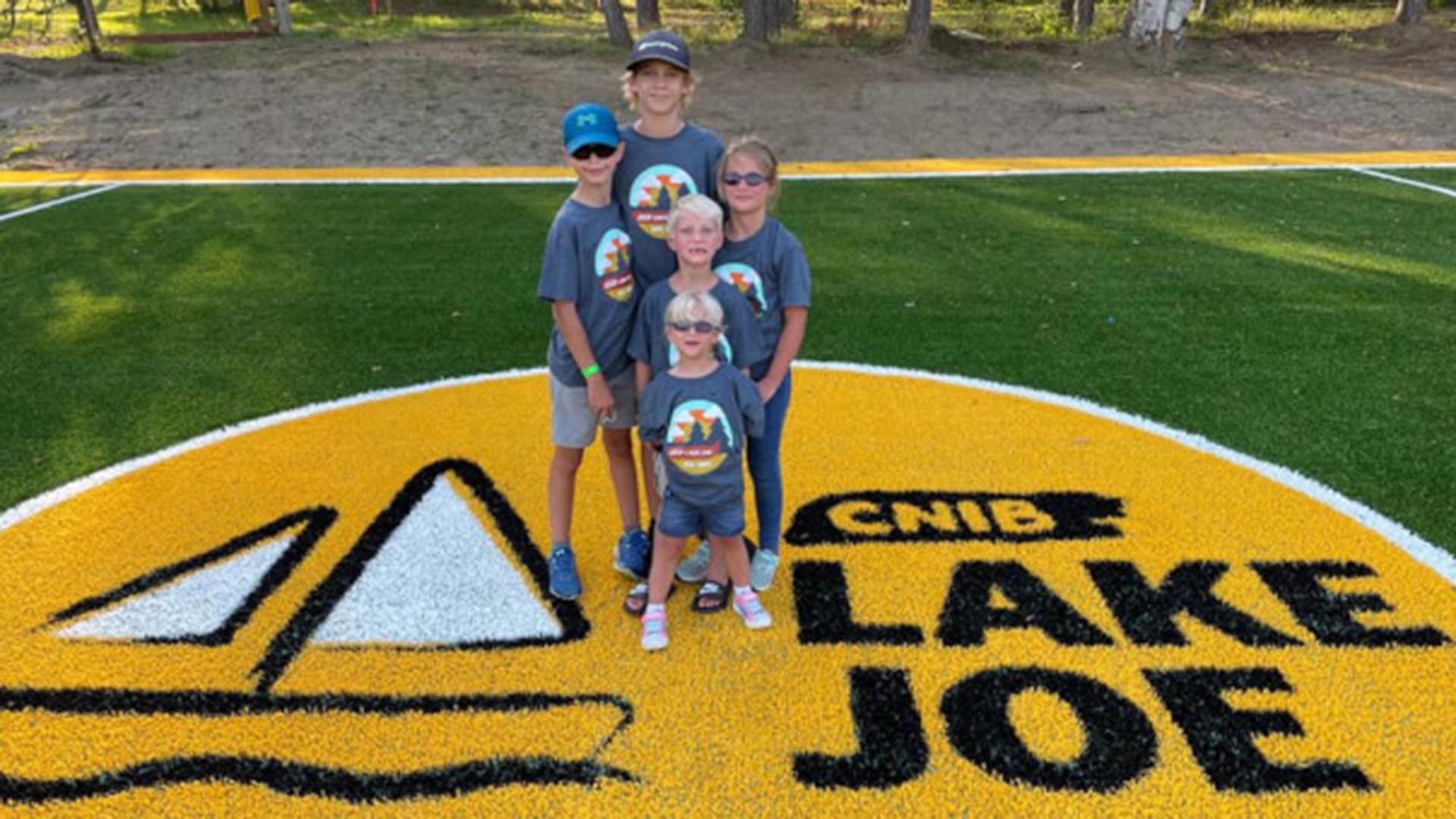 image of SYNLawn Toronto installs artificial grass Soccer field and 8 hold Mini Golf Course at Canadian National Institute for the Blind